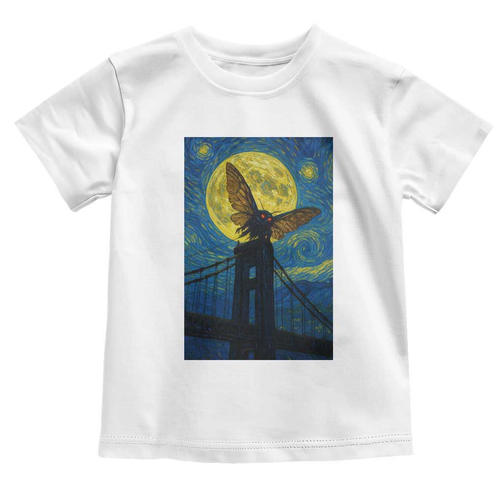 Mothman Starry Night Toddler T Shirt Van Gogh Cryptid Gift - Wonder Print Shop