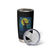 Mothman Starry Night Tumbler Cup Van Gogh Cryptid Gift