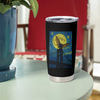 Mothman Starry Night Tumbler Cup Van Gogh Cryptid Gift