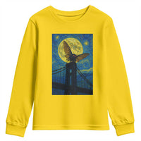 Mothman Starry Night Youth Sweatshirt Van Gogh Cryptid Gift - Wonder Print Shop