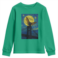 Mothman Starry Night Youth Sweatshirt Van Gogh Cryptid Gift - Wonder Print Shop