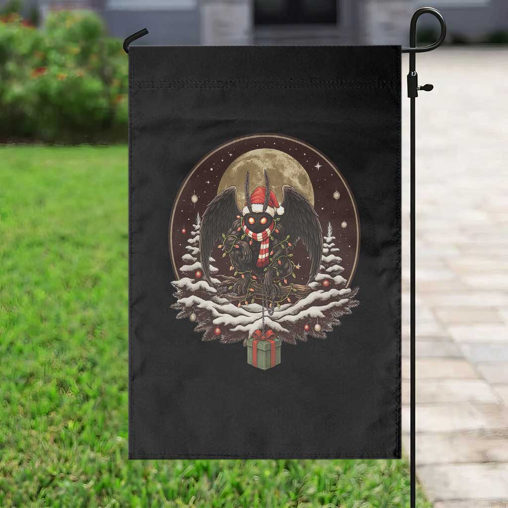Mothman In Christmas Night Garden Flag Funny Cryptid Gift - Wonder Print Shop