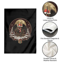 Mothman In Christmas Night Garden Flag Funny Cryptid Gift - Wonder Print Shop