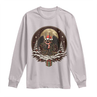 Mothman In Christmas Night Long Sleeve Shirt Funny Cryptid Gift - Wonder Print Shop