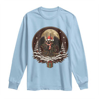 Mothman In Christmas Night Long Sleeve Shirt Funny Cryptid Gift - Wonder Print Shop