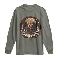 Mothman In Christmas Night Long Sleeve Shirt Funny Cryptid Gift - Wonder Print Shop
