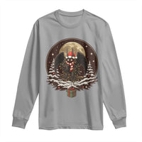 Mothman In Christmas Night Long Sleeve Shirt Funny Cryptid Gift - Wonder Print Shop