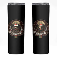 Mothman In Christmas Night Skinny Tumbler Funny Cryptid Gift