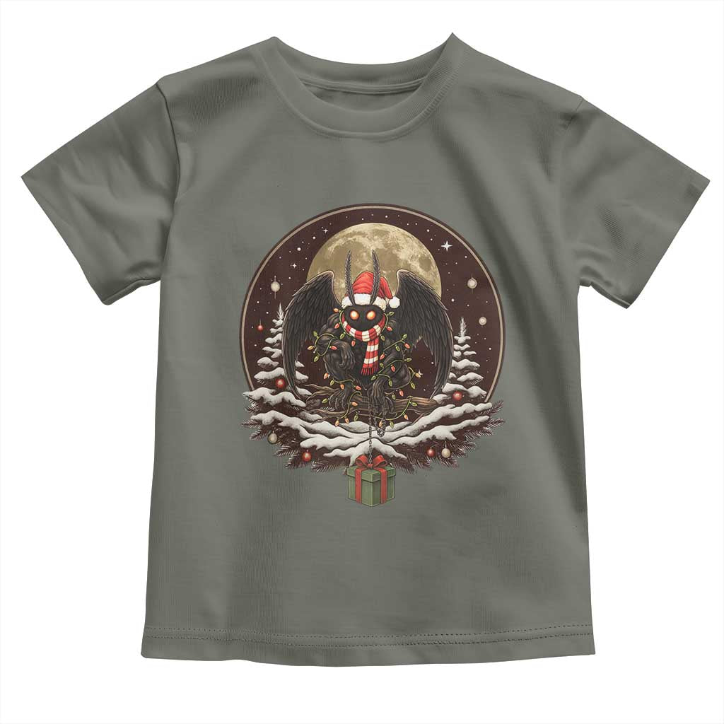 Mothman In Christmas Night Toddler T Shirt Funny Cryptid Gift - Wonder Print Shop
