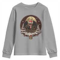 Mothman In Christmas Night Youth Sweatshirt Funny Cryptid Gift - Wonder Print Shop