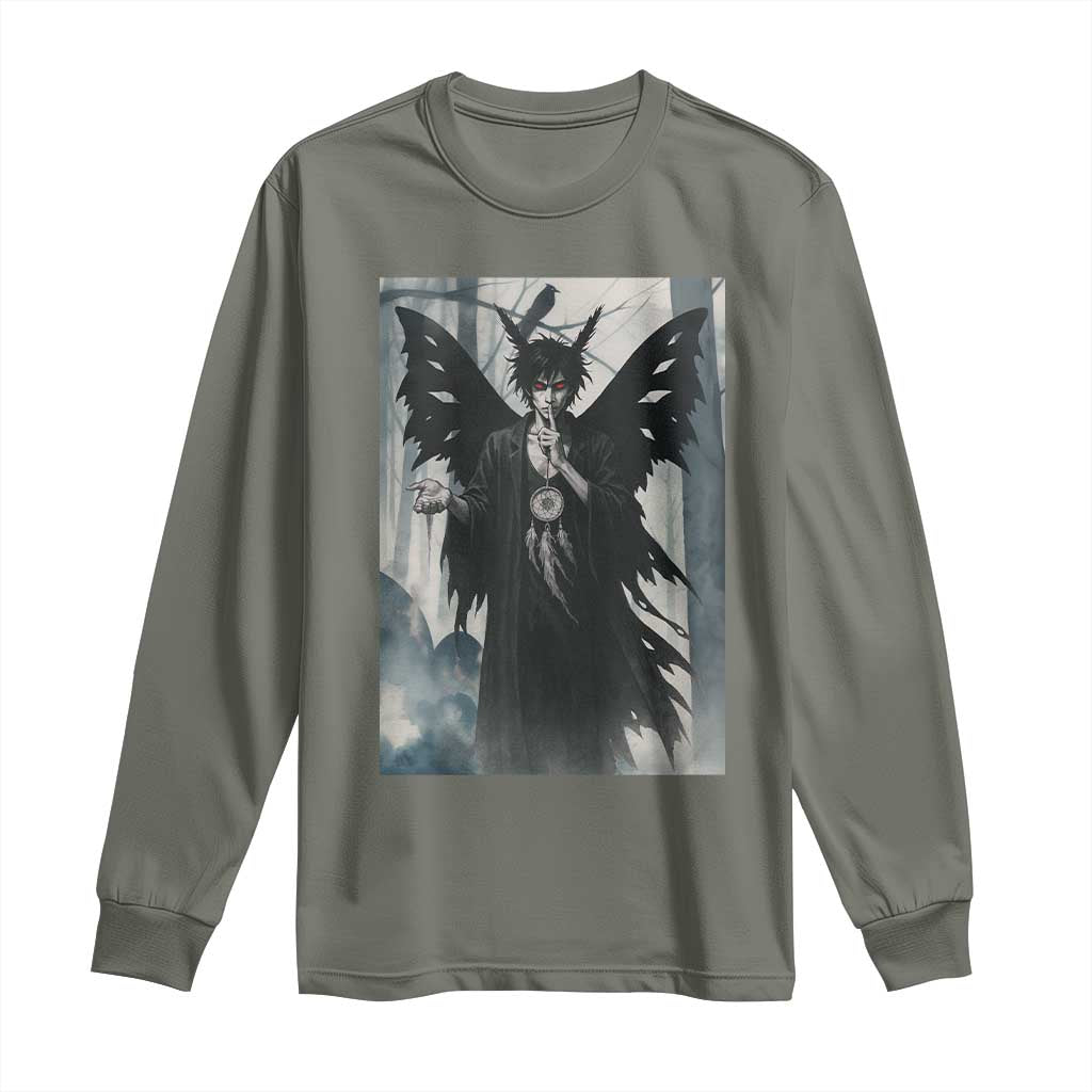 Mothman Sandman Long Sleeve Shirt Gothic Horror Fan Gift - Wonder Print Shop