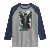 Mothman Sandman Raglan Shirt Gothic Horror Fan Gift - Wonder Print Shop
