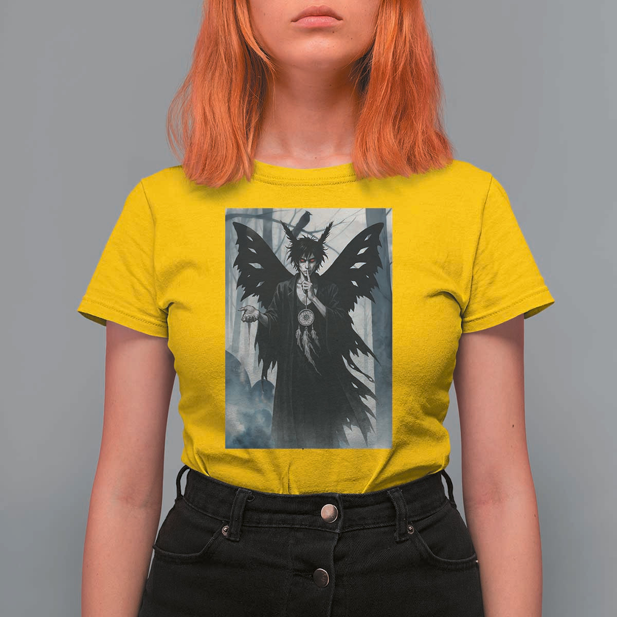 Mothman Sandman T Shirt For Women Gothic Horror Fan Gift - Wonder Print Shop