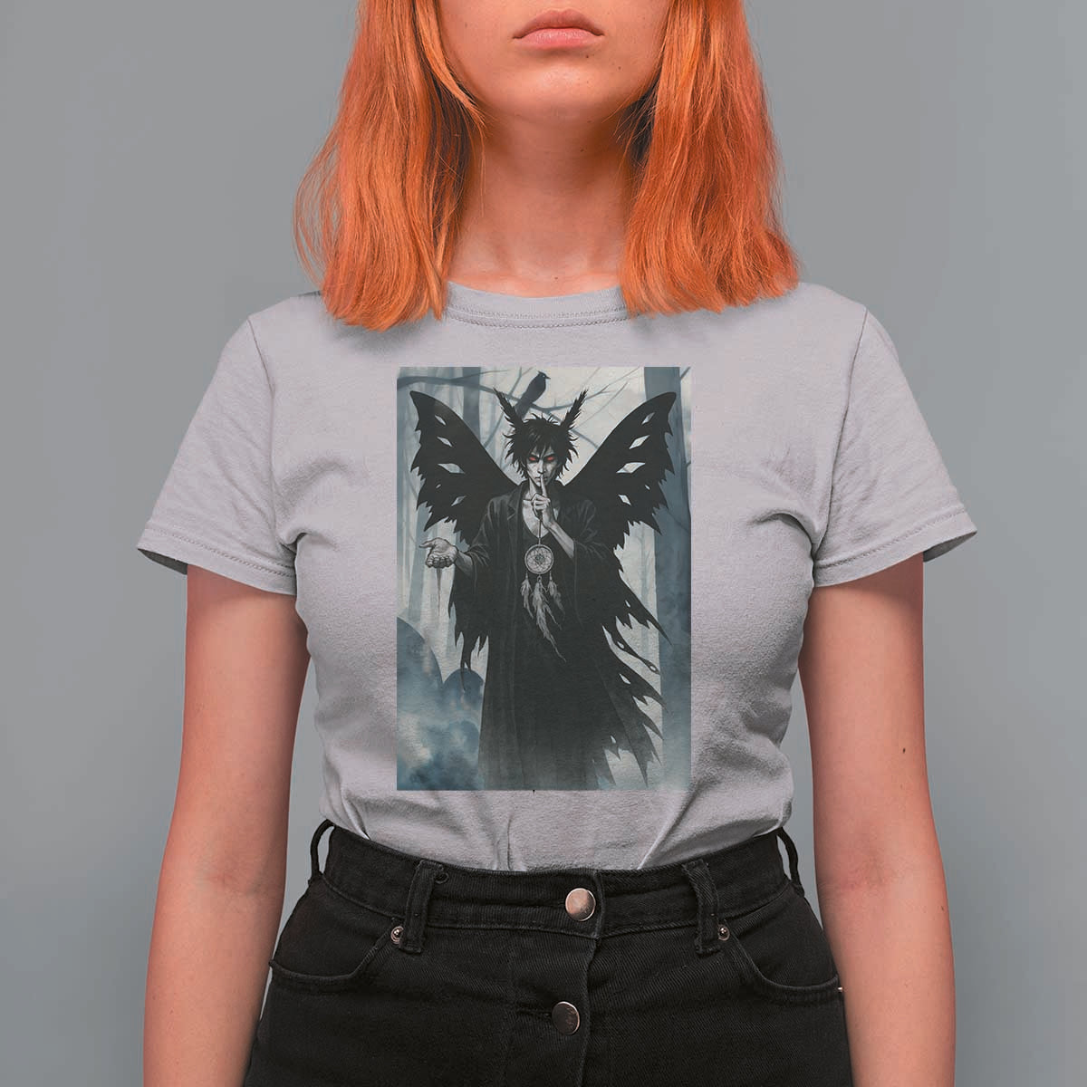 Mothman Sandman T Shirt For Women Gothic Horror Fan Gift - Wonder Print Shop