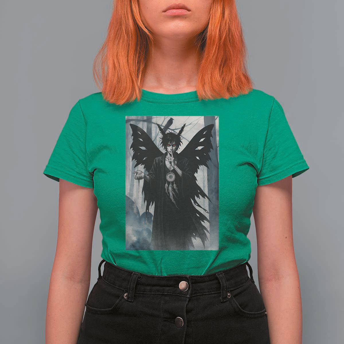 Mothman Sandman T Shirt For Women Gothic Horror Fan Gift - Wonder Print Shop