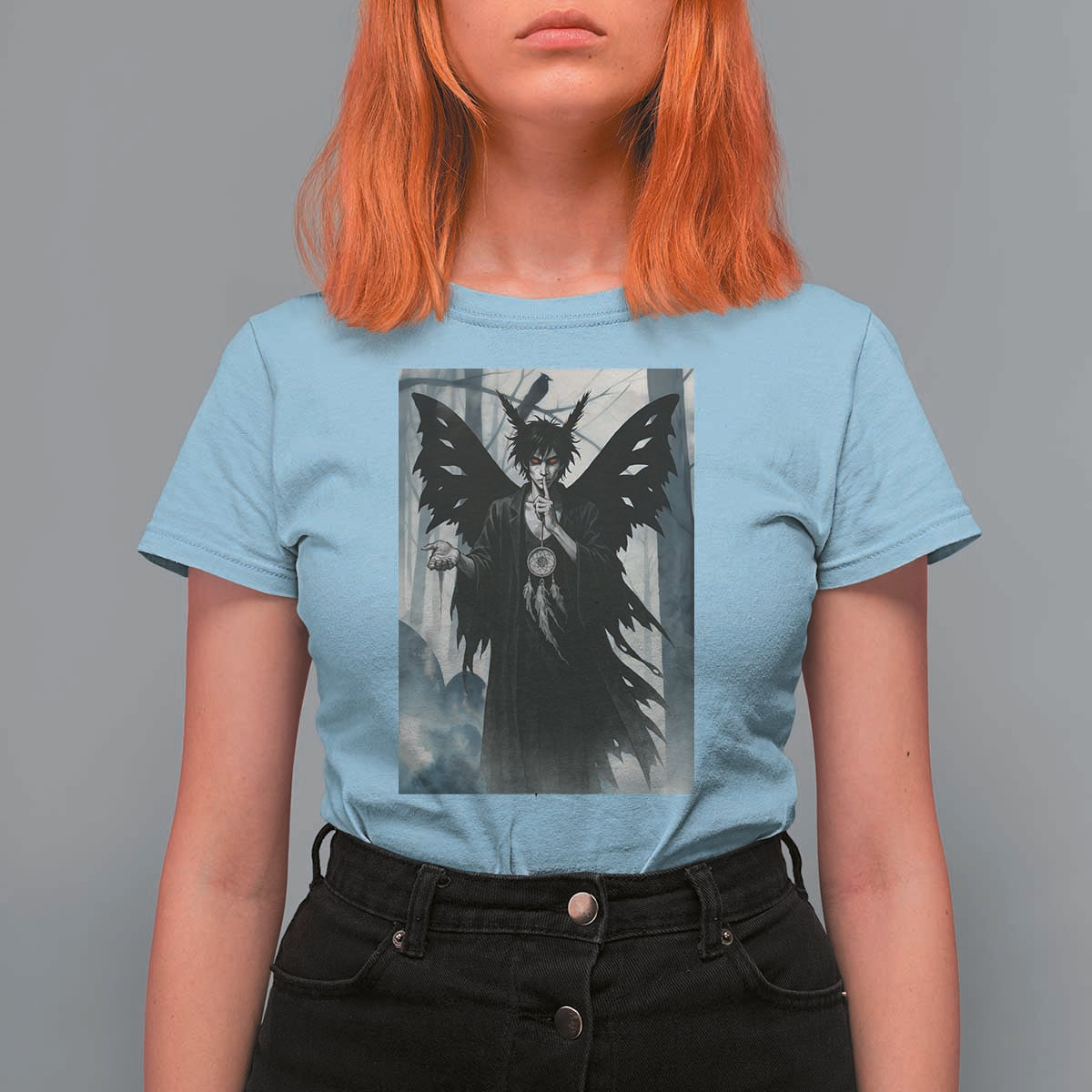 Mothman Sandman T Shirt For Women Gothic Horror Fan Gift - Wonder Print Shop