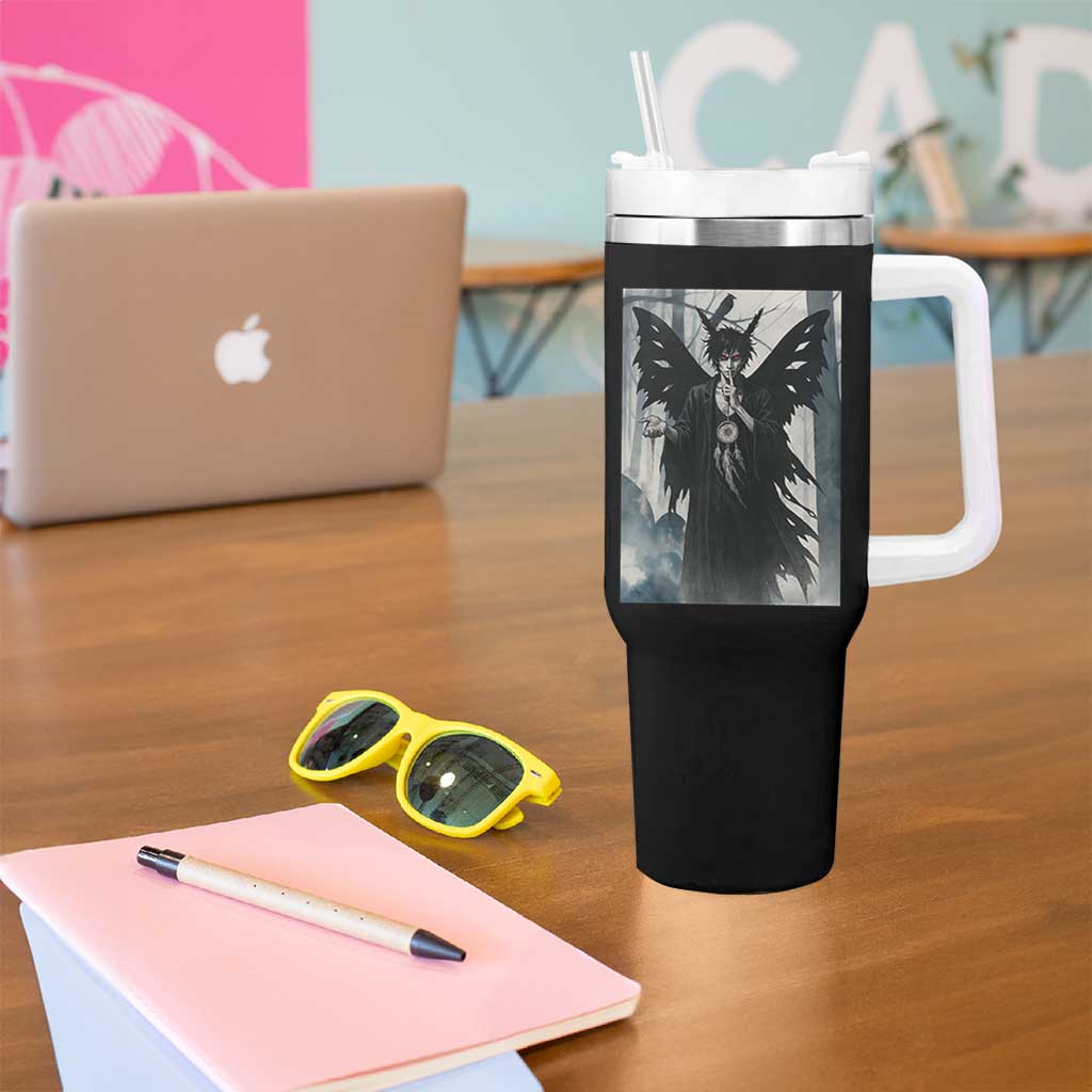 Mothman Sandman Tumbler With Handle Gothic Horror Fan Gift