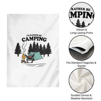 Mothman Garden Flag Id Rather Be Camping Funny Cryptid Gift - Wonder Print Shop