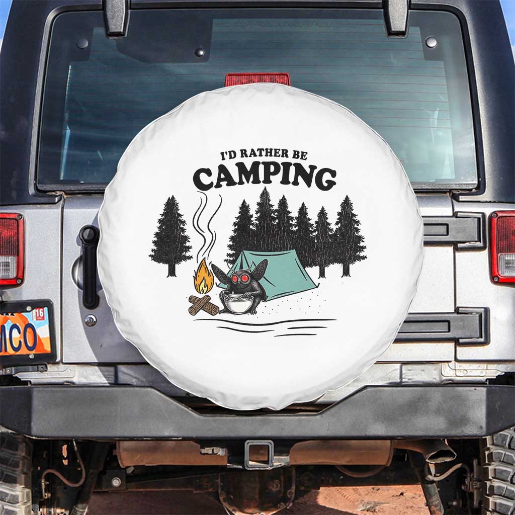 Mothman Spare Tire Cover Id Rather Be Camping Funny Cryptid Gift - Wonder Print Shop