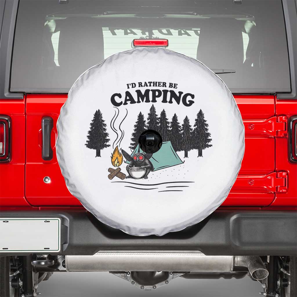 Mothman Spare Tire Cover Id Rather Be Camping Funny Cryptid Gift - Wonder Print Shop