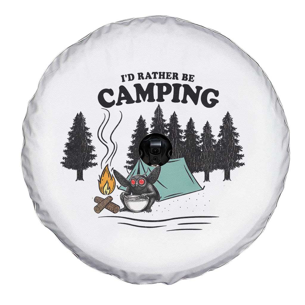 Mothman Spare Tire Cover Id Rather Be Camping Funny Cryptid Gift - Wonder Print Shop