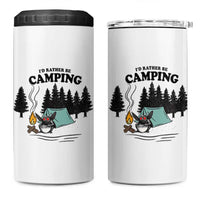 Mothman 4 in 1 Can Cooler Tumbler Id Rather Be Camping Funny Cryptid Gift