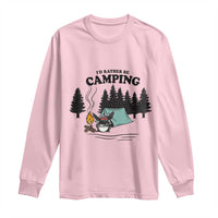Mothman Long Sleeve Shirt Id Rather Be Camping Funny Cryptid Gift - Wonder Print Shop