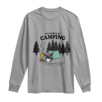 Mothman Long Sleeve Shirt Id Rather Be Camping Funny Cryptid Gift - Wonder Print Shop