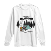 Mothman Long Sleeve Shirt Id Rather Be Camping Funny Cryptid Gift - Wonder Print Shop