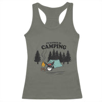 Mothman Racerback Tank Top Id Rather Be Camping Funny Cryptid Gift - Wonder Print Shop