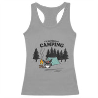 Mothman Racerback Tank Top Id Rather Be Camping Funny Cryptid Gift - Wonder Print Shop