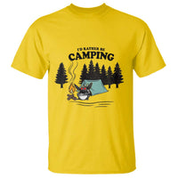 Mothman T Shirt Id Rather Be Camping Funny Cryptid Gift - Wonder Print Shop