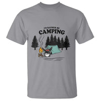 Mothman T Shirt Id Rather Be Camping Funny Cryptid Gift - Wonder Print Shop