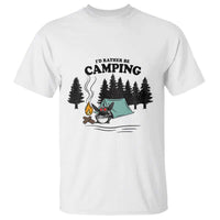 Mothman T Shirt Id Rather Be Camping Funny Cryptid Gift - Wonder Print Shop