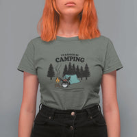 Mothman T Shirt For Women Id Rather Be Camping Funny Cryptid Gift - Wonder Print Shop
