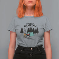 Mothman T Shirt For Women Id Rather Be Camping Funny Cryptid Gift - Wonder Print Shop