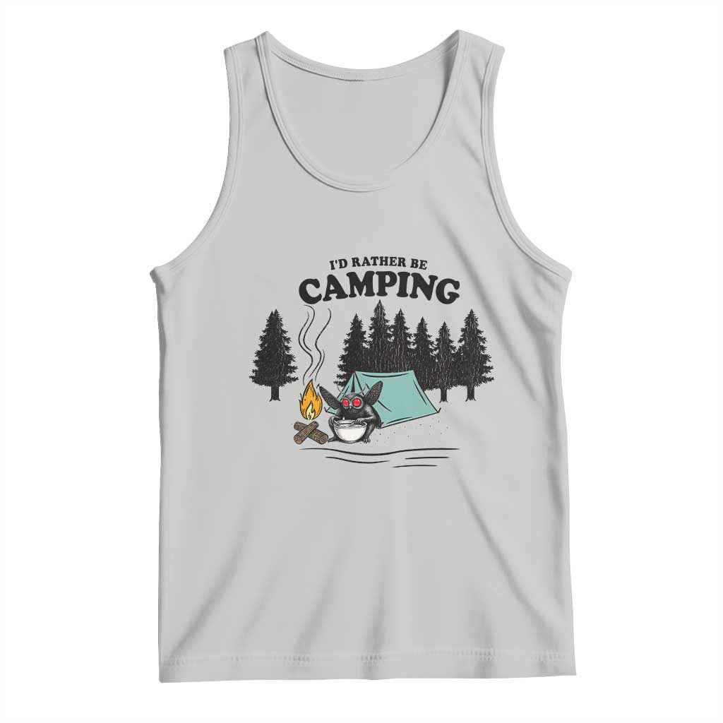 Mothman Tank Top Id Rather Be Camping Funny Cryptid Gift - Wonder Print Shop
