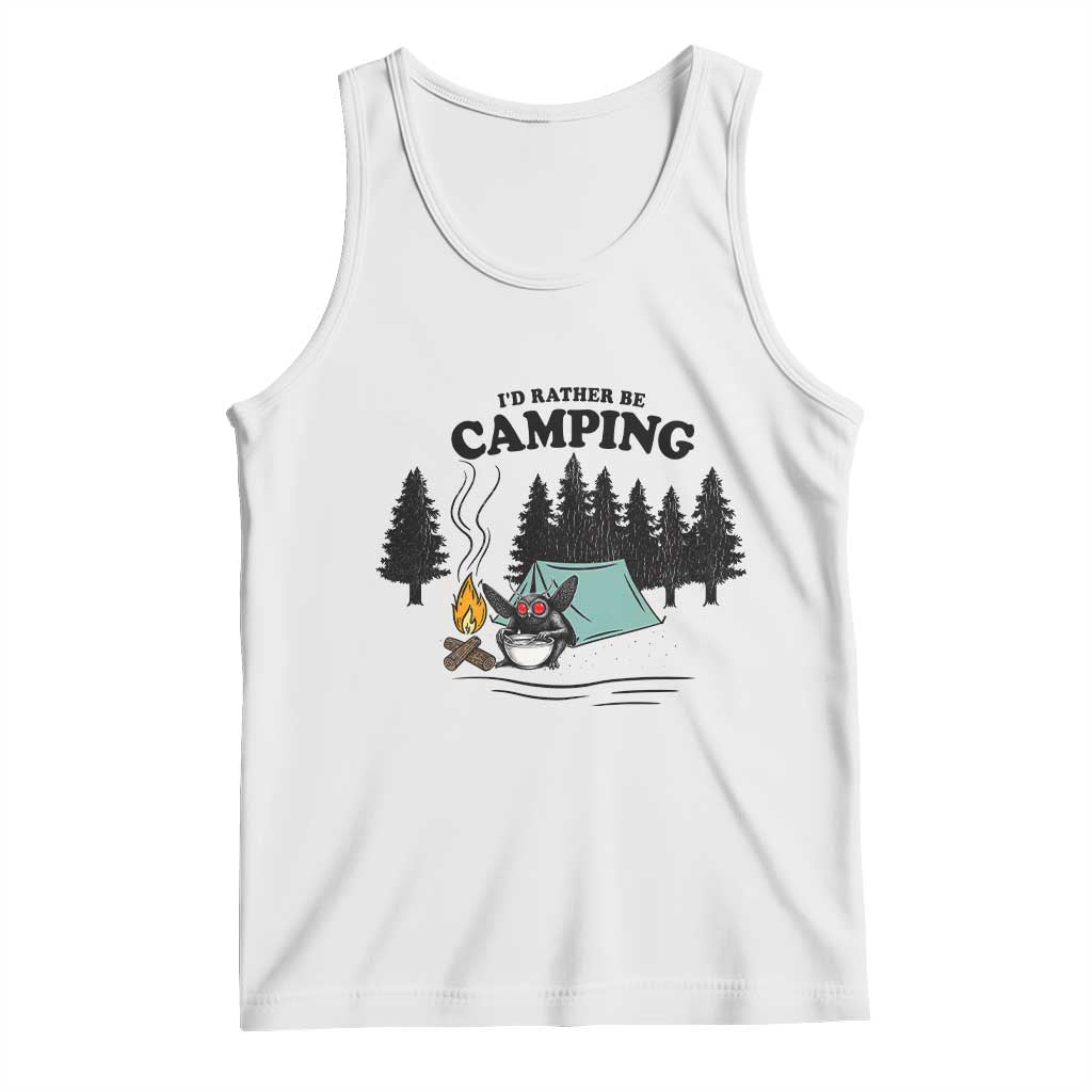 Mothman Tank Top Id Rather Be Camping Funny Cryptid Gift - Wonder Print Shop