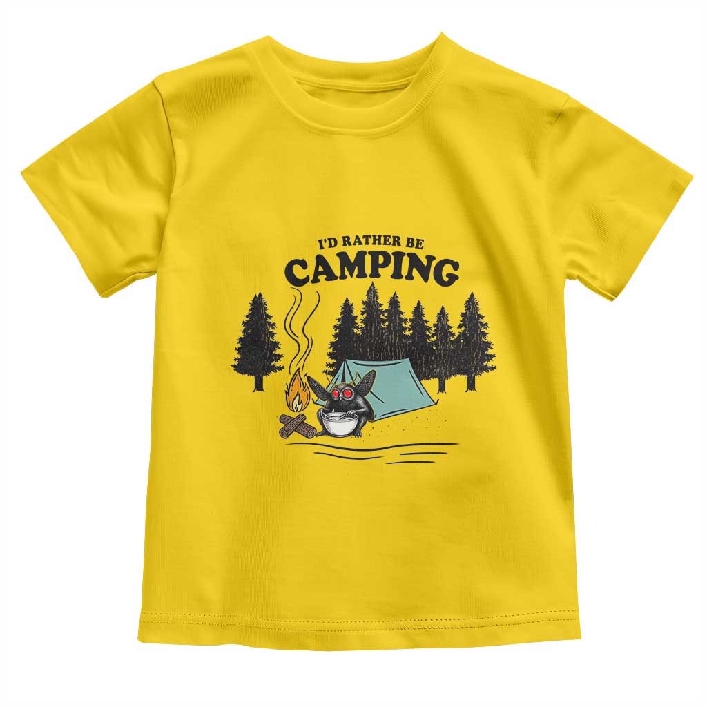 Mothman Toddler T Shirt Id Rather Be Camping Funny Cryptid Gift - Wonder Print Shop