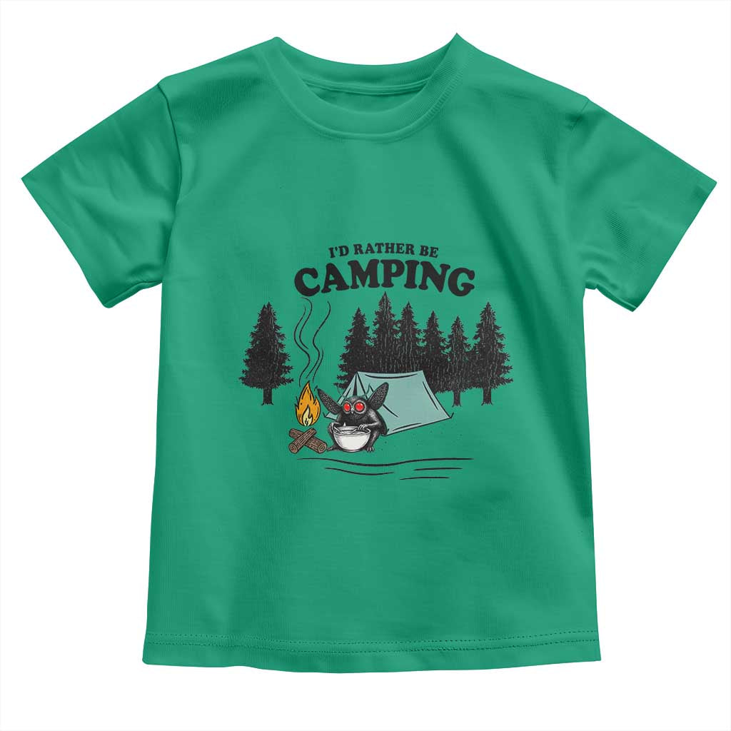 Mothman Toddler T Shirt Id Rather Be Camping Funny Cryptid Gift - Wonder Print Shop