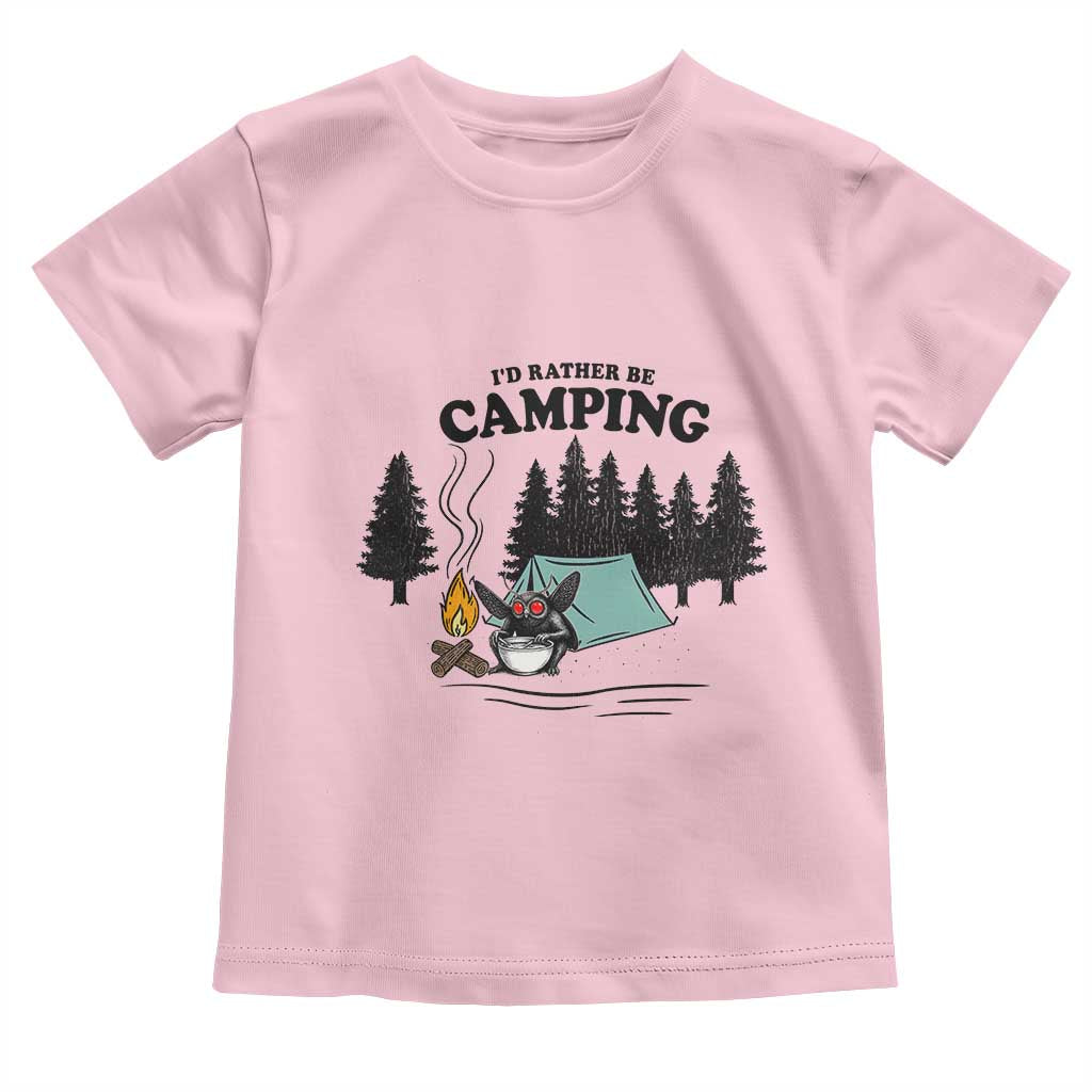 Mothman Toddler T Shirt Id Rather Be Camping Funny Cryptid Gift - Wonder Print Shop