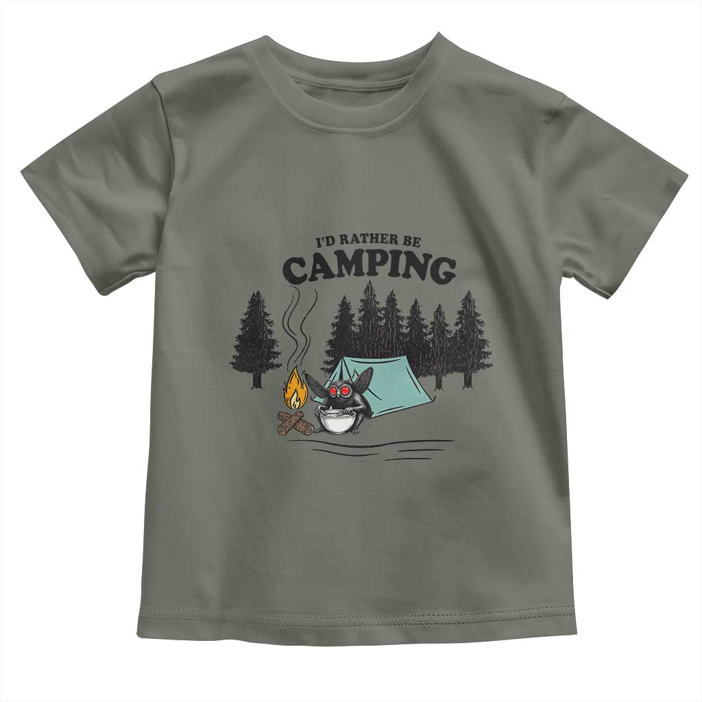 Mothman Toddler T Shirt Id Rather Be Camping Funny Cryptid Gift - Wonder Print Shop