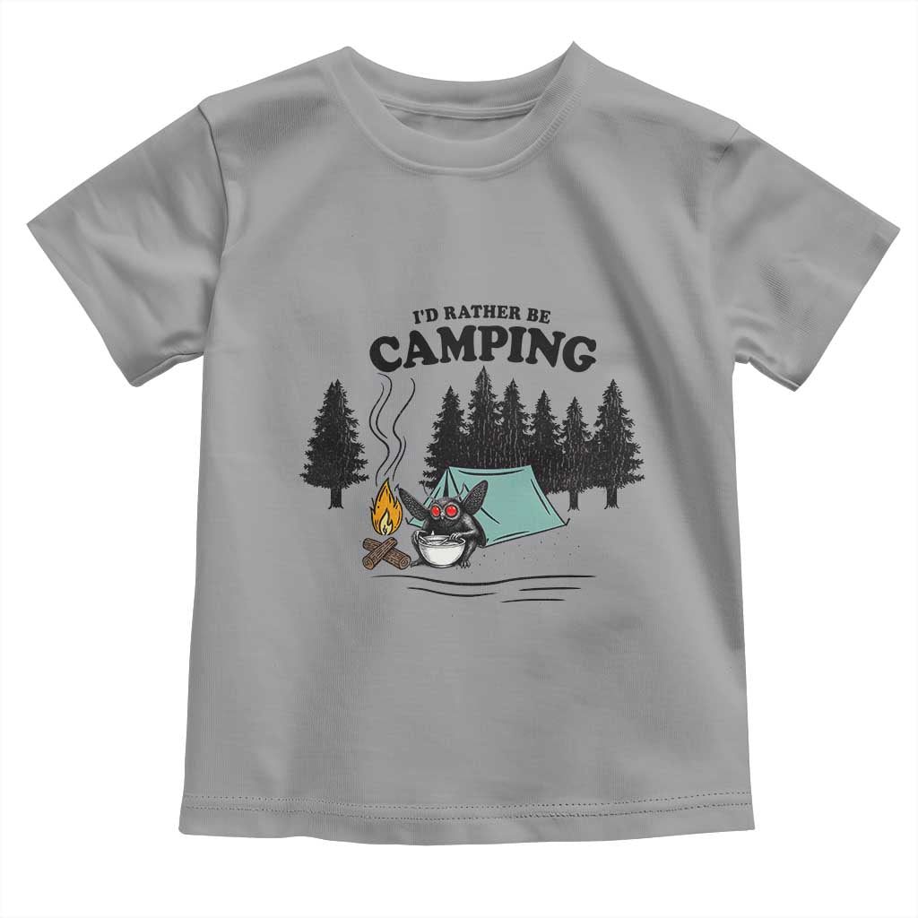 Mothman Toddler T Shirt Id Rather Be Camping Funny Cryptid Gift - Wonder Print Shop
