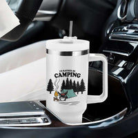 Mothman Tumbler With Handle Id Rather Be Camping Funny Cryptid Gift