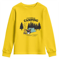 Mothman Youth Sweatshirt Id Rather Be Camping Funny Cryptid Gift - Wonder Print Shop