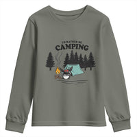 Mothman Youth Sweatshirt Id Rather Be Camping Funny Cryptid Gift - Wonder Print Shop