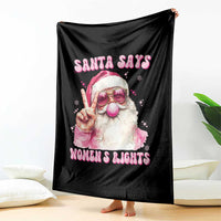 Funny Santa Says Womens Rights Throw Blanket Feminist Activist Christmas Gift - Wonder Print Shop