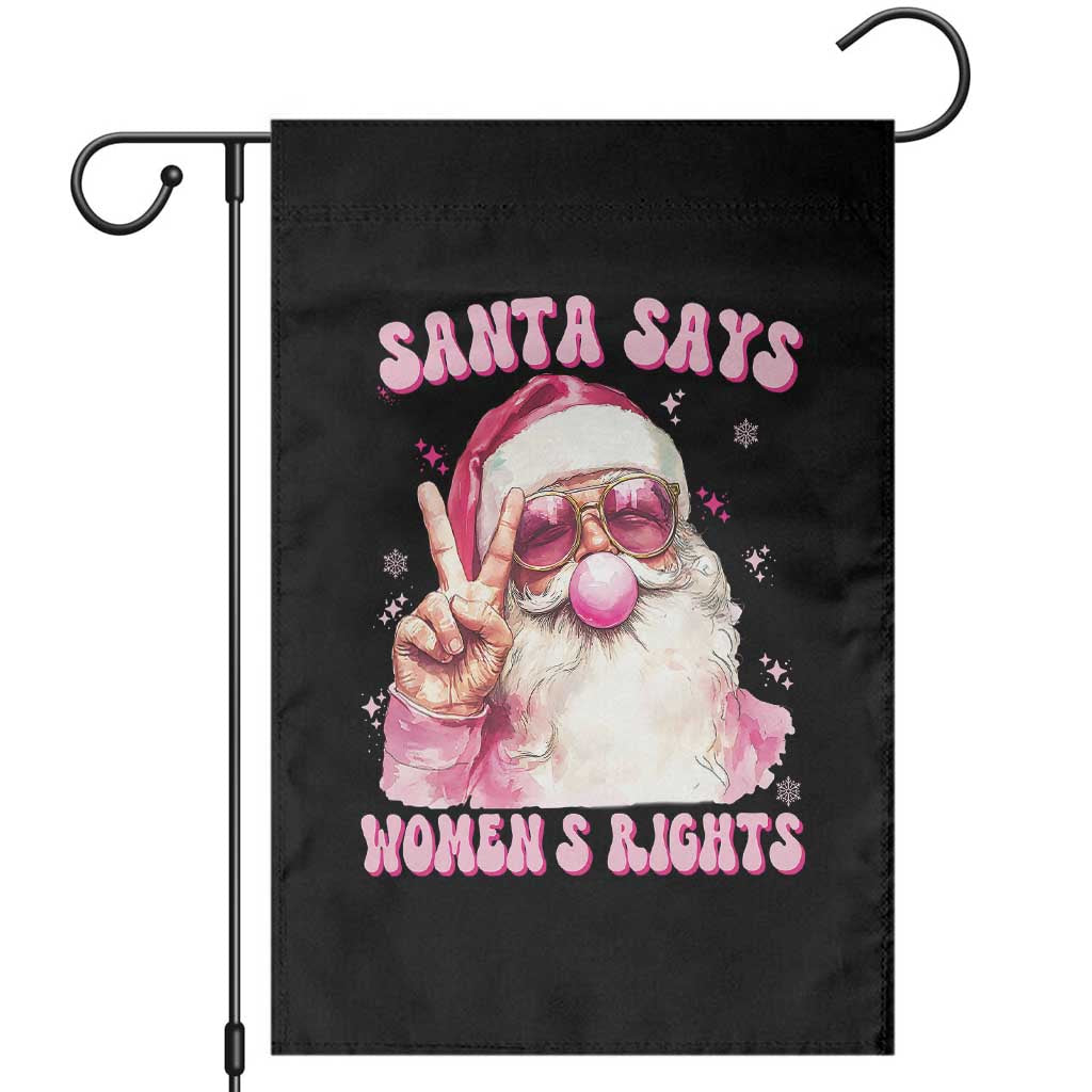 Funny Santa Says Womens Rights Garden Flag Feminist Activist Christmas Gift - Wonder Print Shop