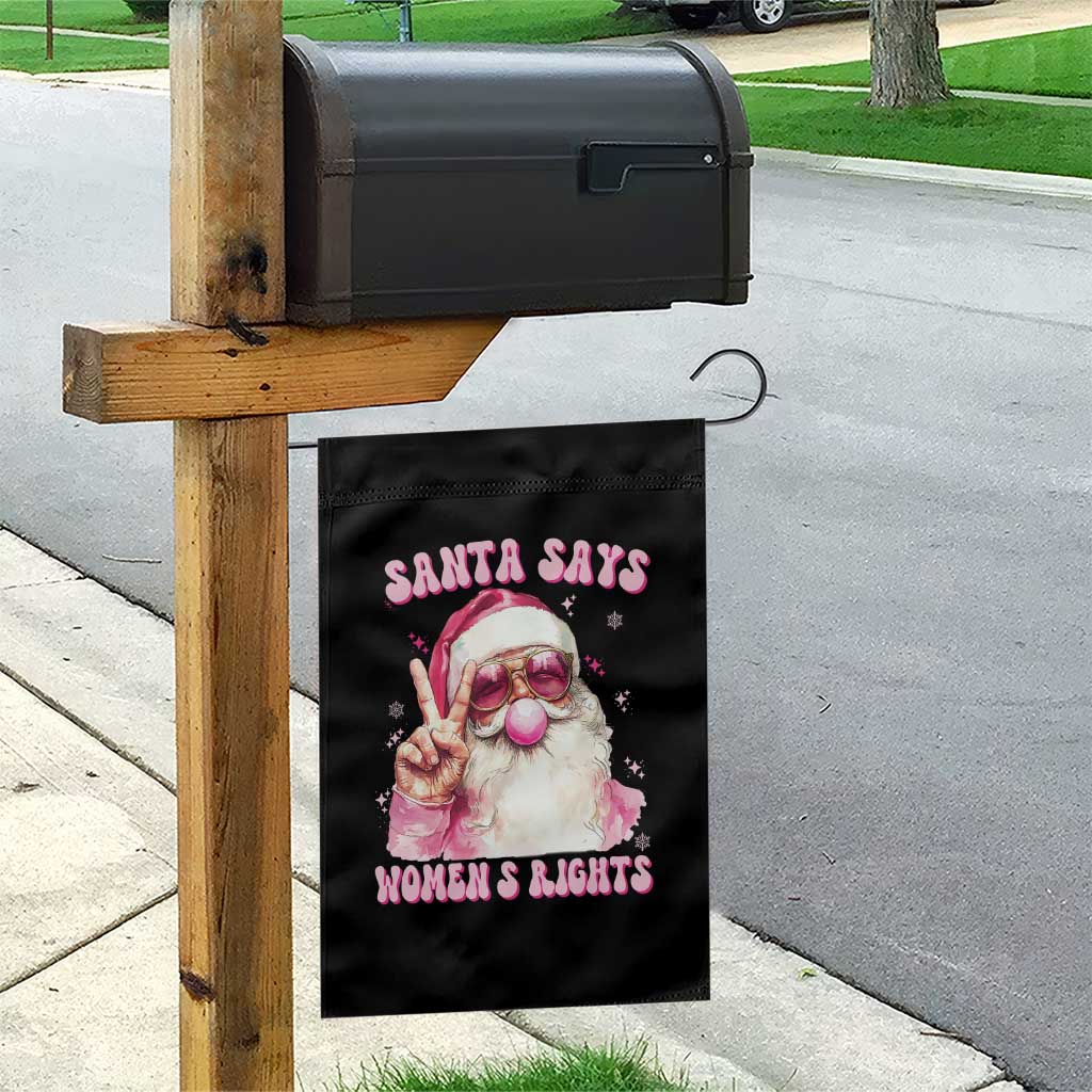 Funny Santa Says Womens Rights Garden Flag Feminist Activist Christmas Gift - Wonder Print Shop