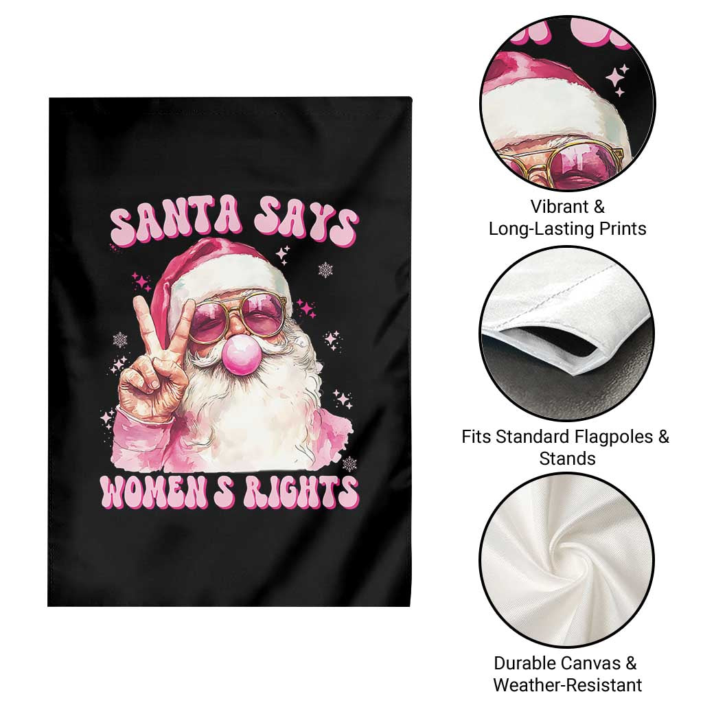 Funny Santa Says Womens Rights Garden Flag Feminist Activist Christmas Gift - Wonder Print Shop
